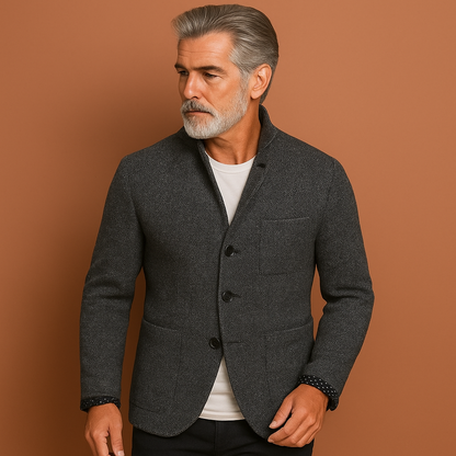 Knitted Spring Vest with Pockets for Men | Floris