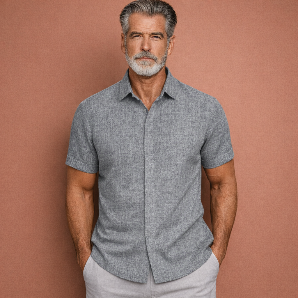 Linen Summer Shirt with Short Sleeves for Men | Sven