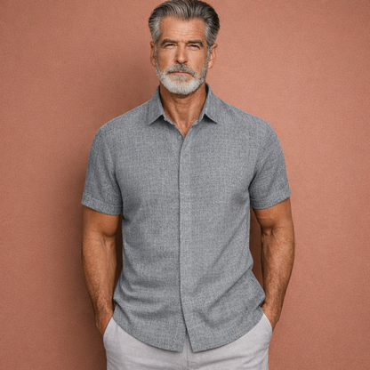 Linen Summer Shirt with Short Sleeves for Men | Sven