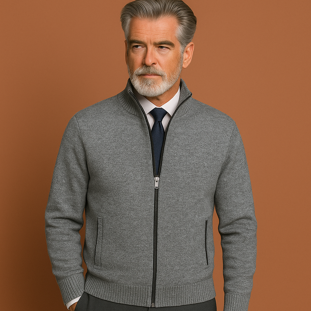 Zippered Vest with Collar for Men | Arias