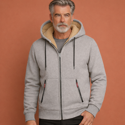 Hooded jacket with zipper for men | Douwe