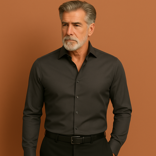 Slim fit shirt with button closure for men | Arie