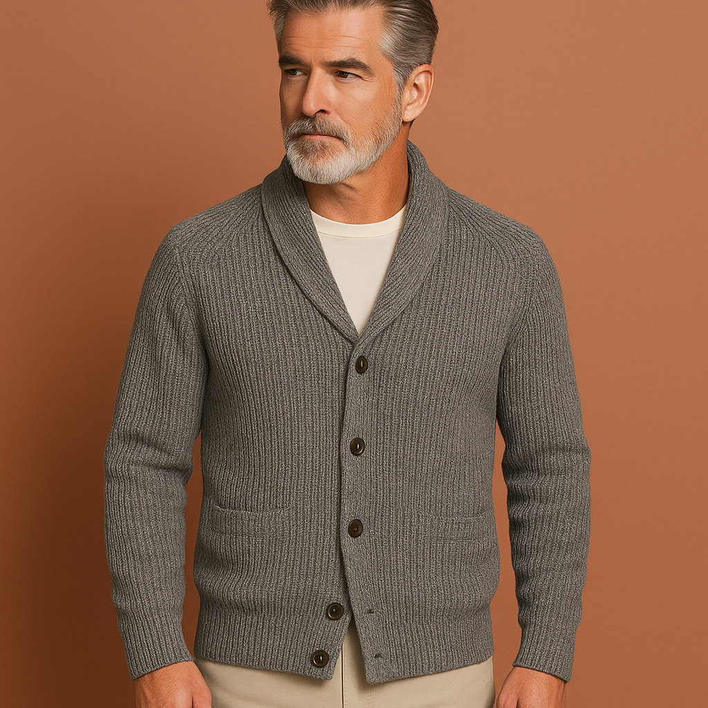 Vintage V-neck Men's Vest with Button Closure | Maarten