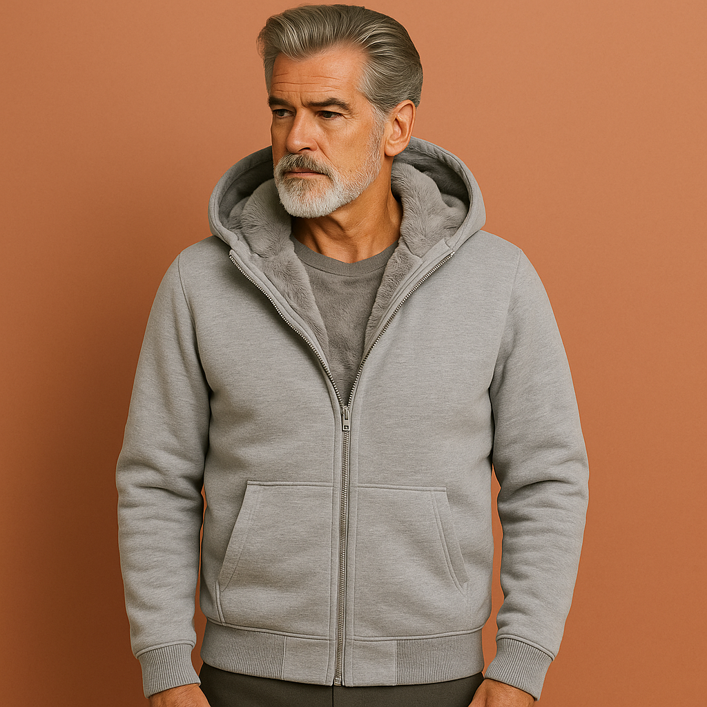 Warm winter vest with hood for men | Niels