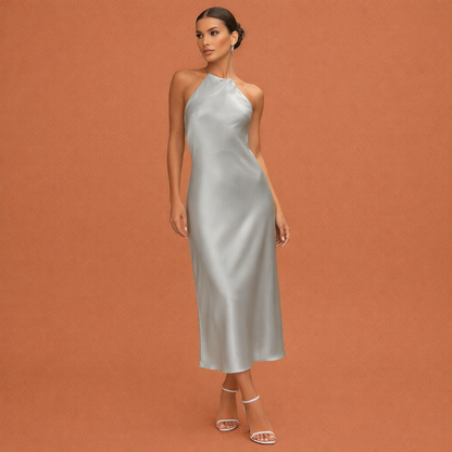 Maxi wrap dress for women with belt and sleeveless design | Hedwig