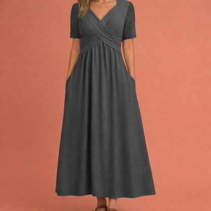 Maxi Summer Dress with V-Neck for Women | Aurea