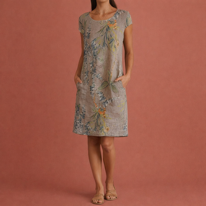 Elegant midi dress with a comfortable fit for women | Frederika