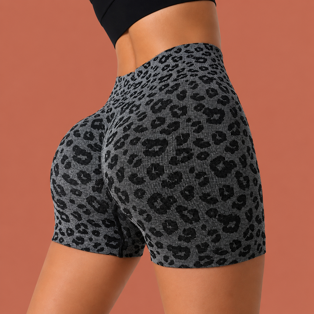 High Waist Leopard Print Shorts for Women | Marissa