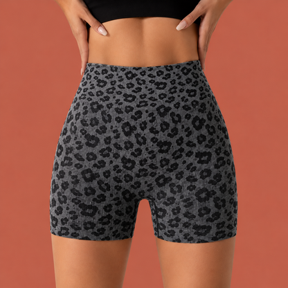 High Waist Leopard Print Shorts for Women | Marissa