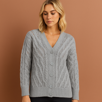 Elegant V-neck sweater for women with a stylish fit | Addison