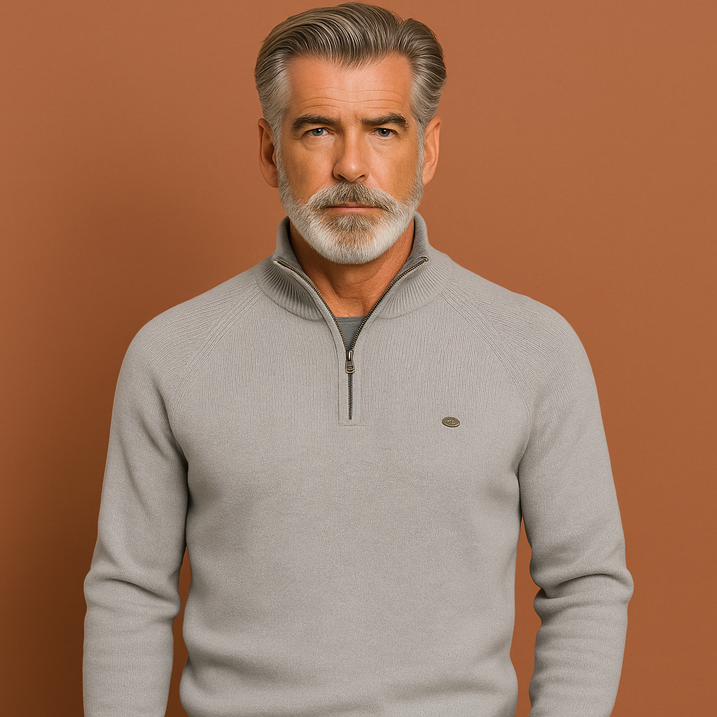 Knitted Zip-Up Sweater for Men | Maarten
