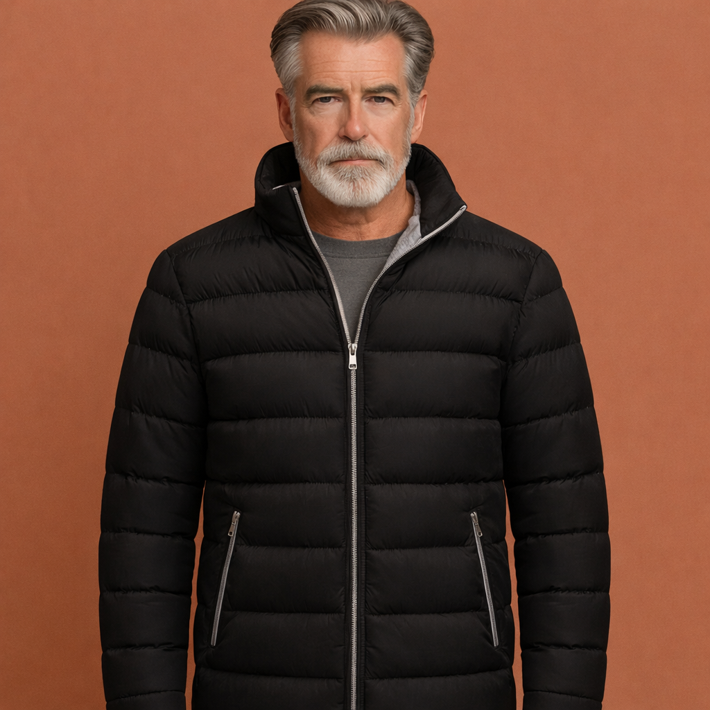 Padded Winter Jacket with Zipper Pockets for Men | Johannes