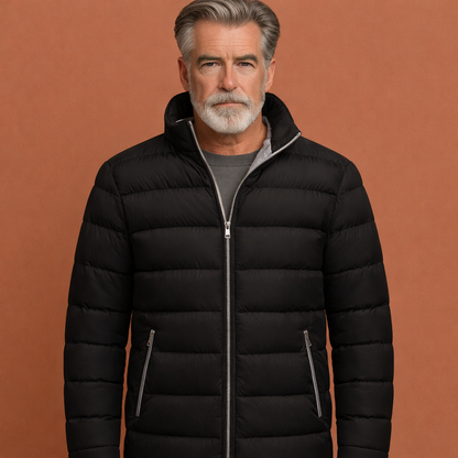 Padded Winter Jacket with Zipper Pockets for Men | Johannes