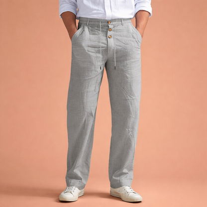 Straight men's trousers with adjustable waist and side pockets | Otto