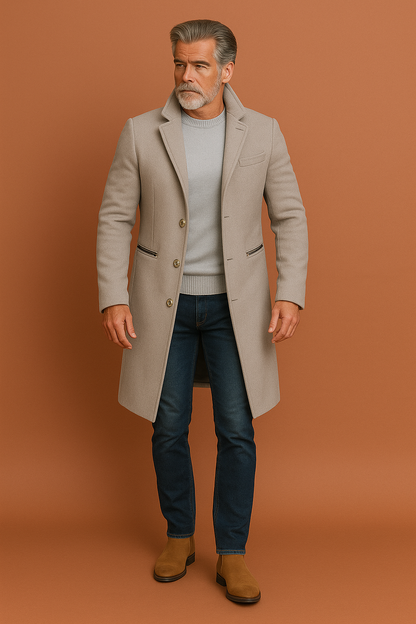 Luxury trench coat for men with timeless design | Selmo