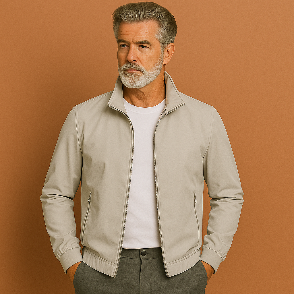 Windproof summer jacket with modern fit for men | Thijs