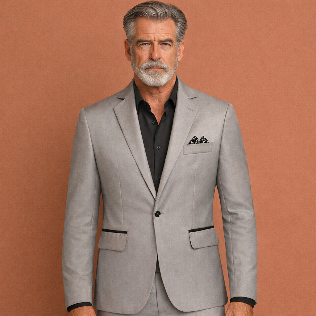 Jacket with Notched Collar and Flap Pockets for Men | Axel