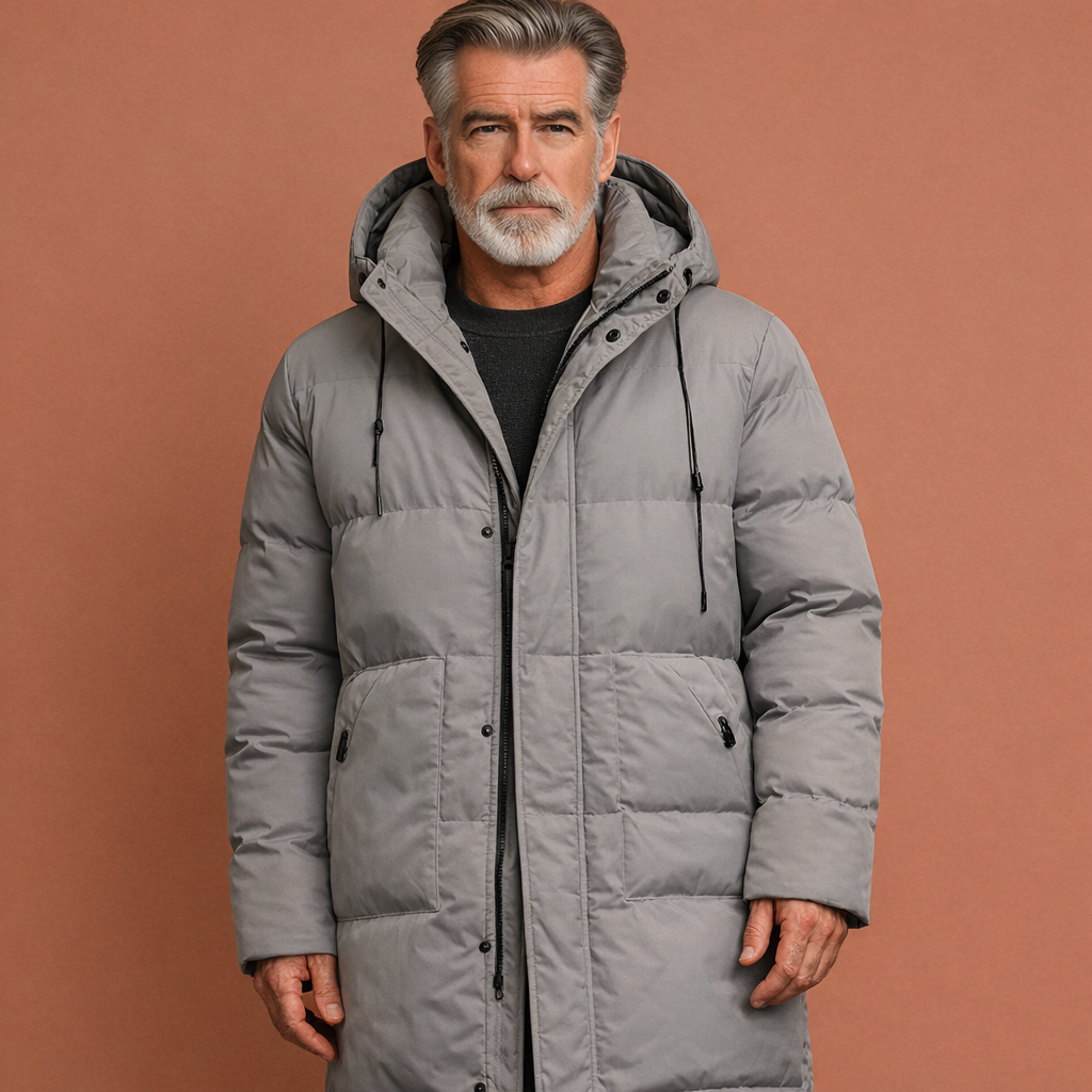 Long winter coat with hood for men | Han