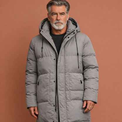 Long winter coat with hood for men | Han