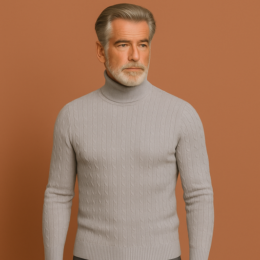 Ribbed Turtleneck Sweater for Men | Daan