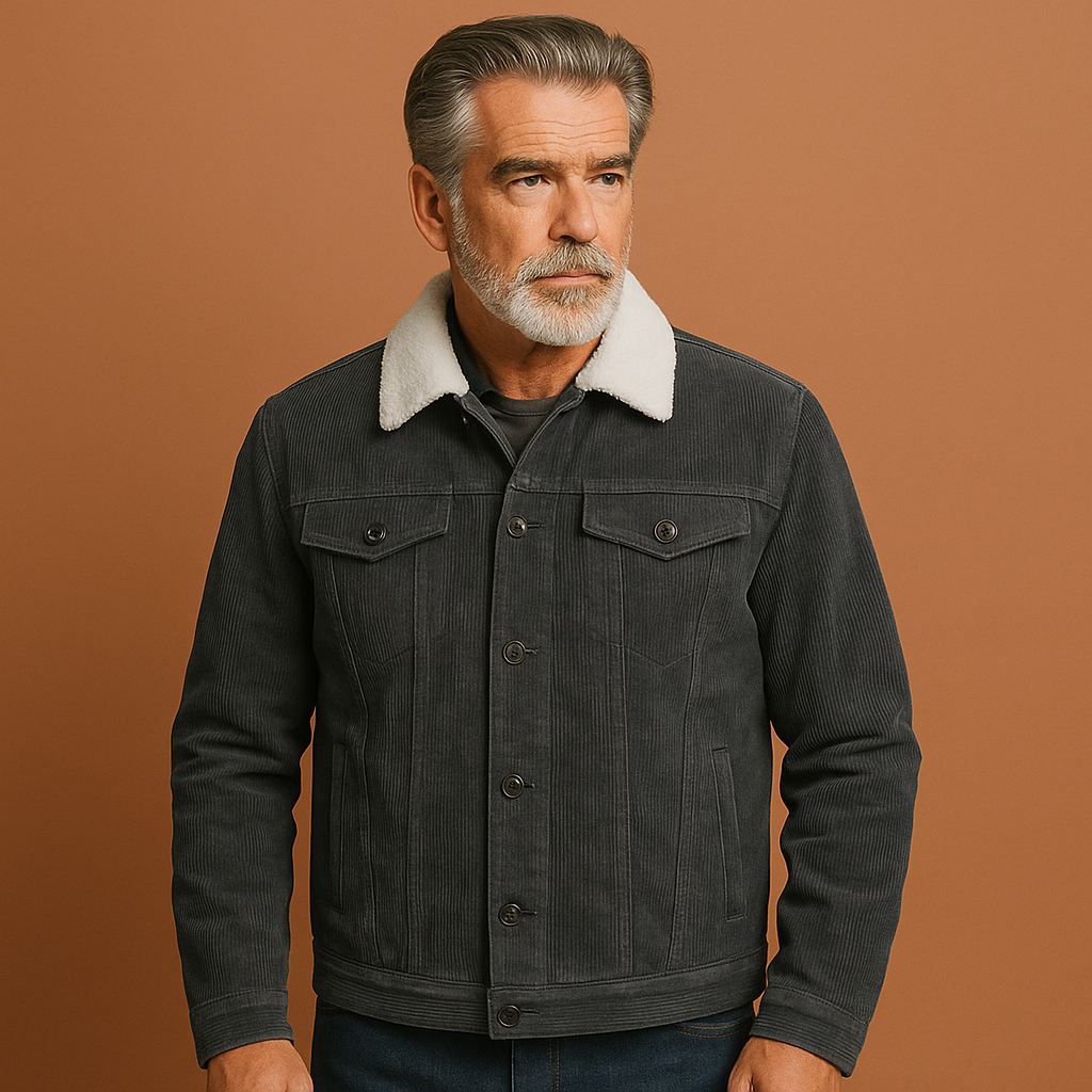 Warm sherpa-lined winter jacket for men | Joris