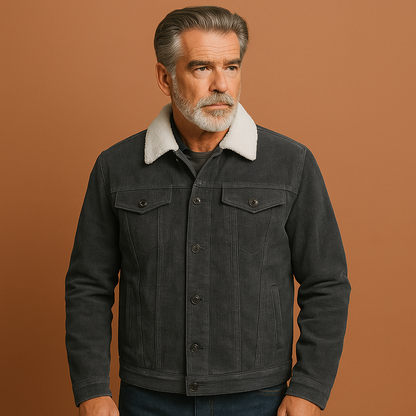 Warm sherpa-lined winter jacket for men | Joris