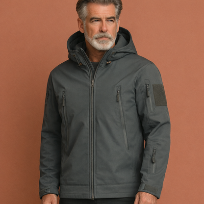 Tactical jacket with adjustable hood for men | Jurre