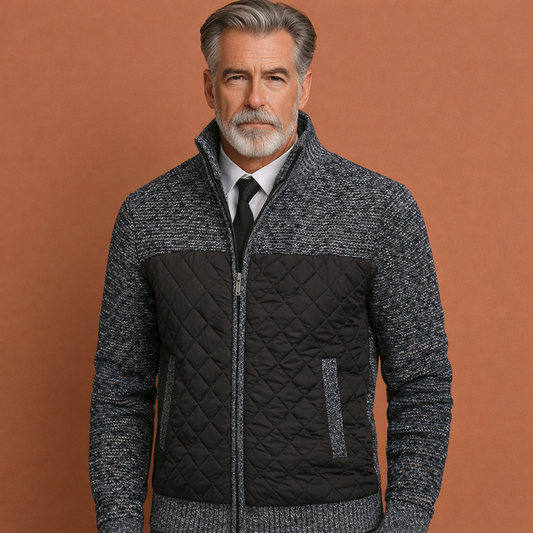 Warm Stylish Jacket for Men with Modern Pattern | Axel