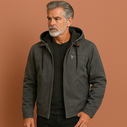 Warm winter jacket with fleece lining for men | Ewoud