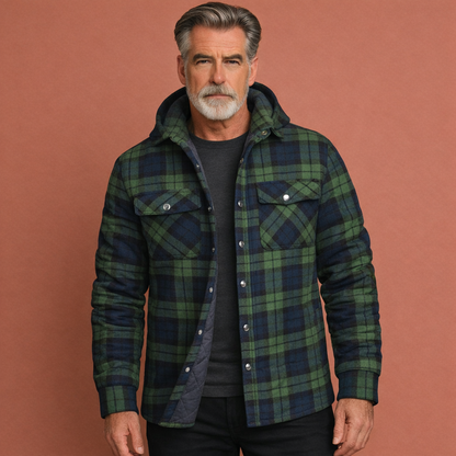 Checked overshirt jacket for men for everyday use | Derk