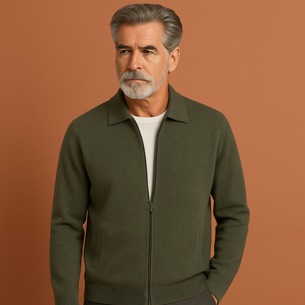 Regular fit vest with zipper for men | Julius