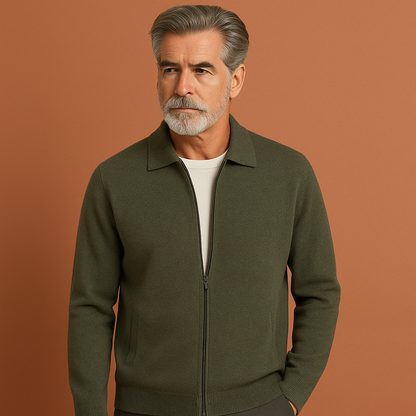 Regular fit vest with zipper for men | Julius
