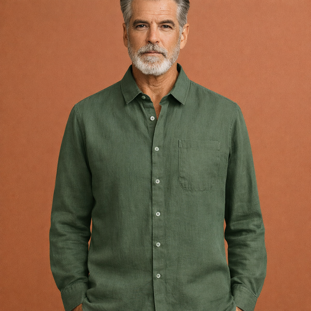 Casual summer shirt with button closure for men | Timo
