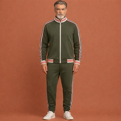 Stylish sporty tracksuit with stripes for men | Dolf