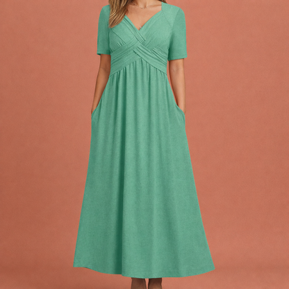 Maxi Summer Dress with V-Neck for Women | Aurea