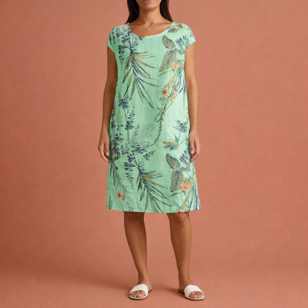 Elegant midi dress with a comfortable fit for women | Frederika