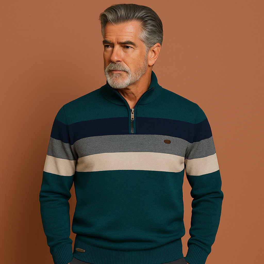 Knitted sweater with a timeless fit for men | Vigo