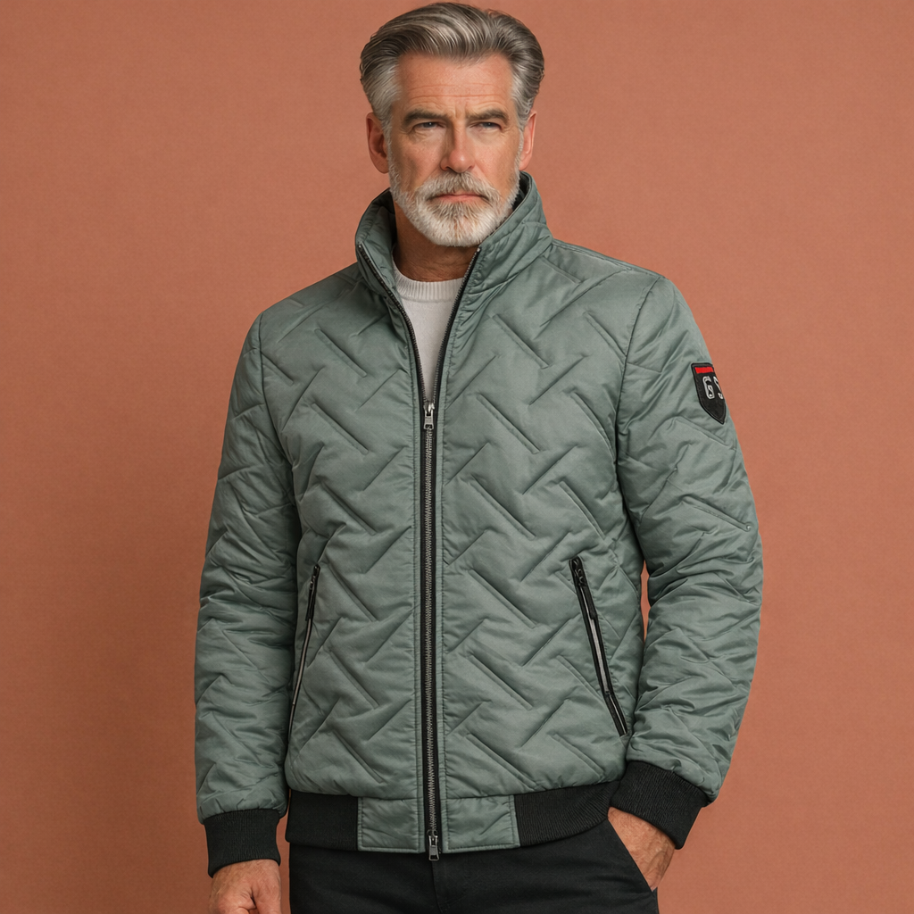 Quilted Winter Jacket with Zipper Pockets for Men | Jozef