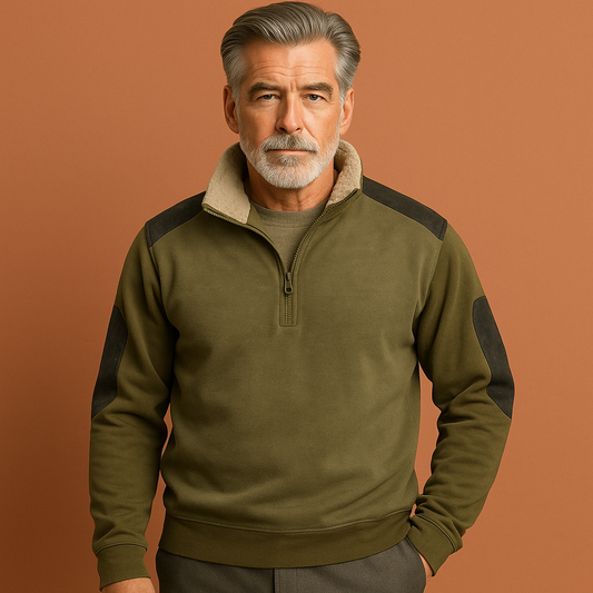 Casual Vintage Sweater with Half Zip for Men | Sven