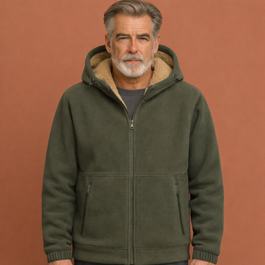 Men's jacket with hood and zipper for daily use | Clemens