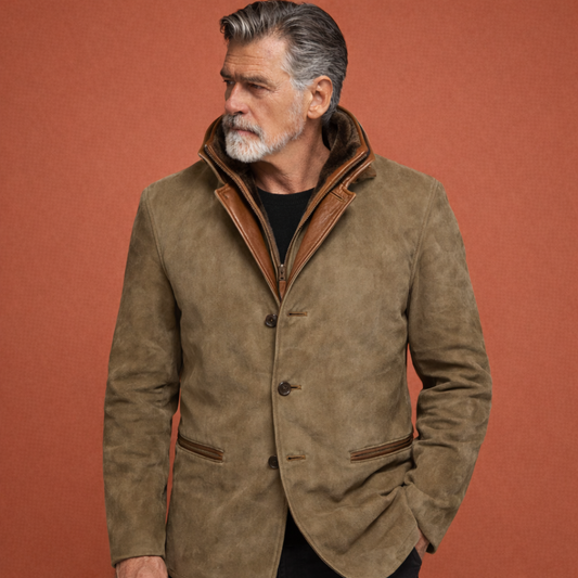 Jacket with Lapel Collar and Button Closure for Men | Lambert