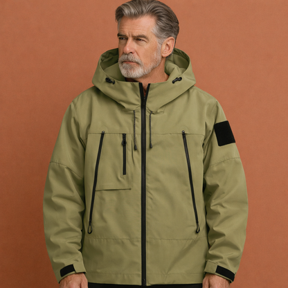 Jacket with Hood and Multiple Pockets for Men | Gregoor