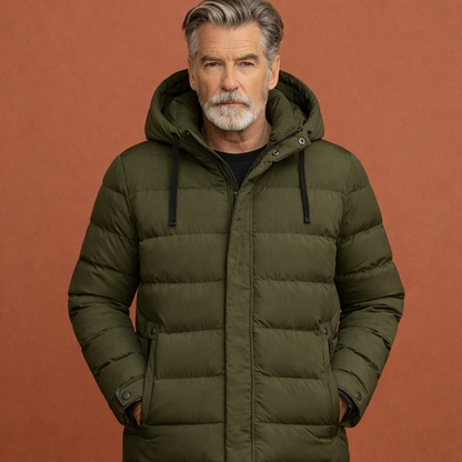 Hooded jacket with front zipper for men | Hilbert