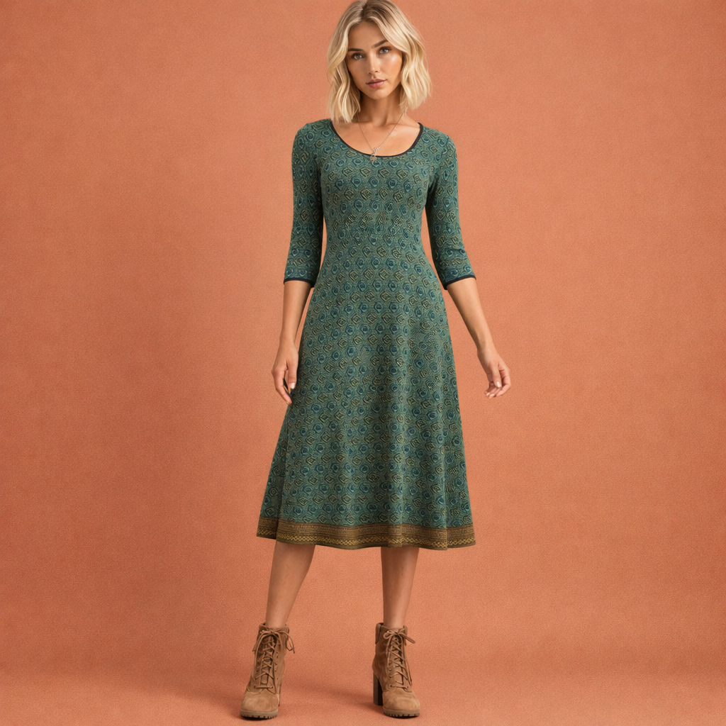 Dress with Geometric Pattern for Women | Sally