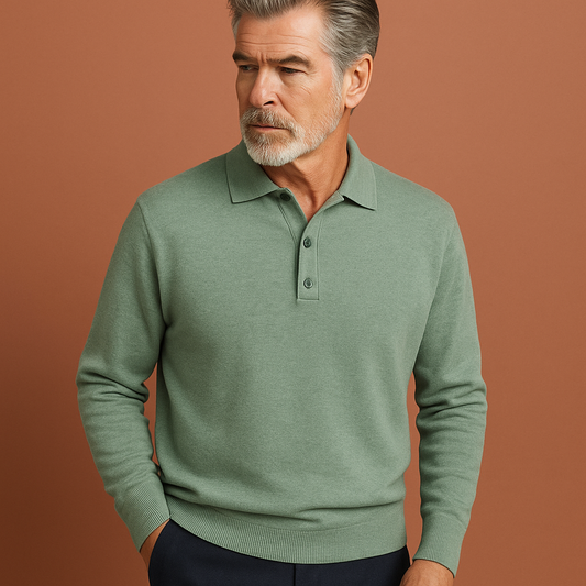 Stylish polo sweater with a comfortable fit for men | Swen