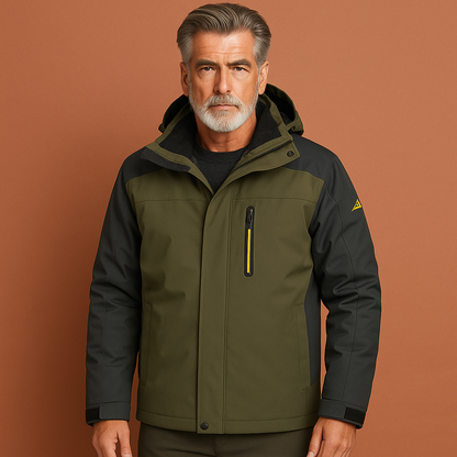 Warm waterproof outdoor jacket with hood for men | Gregory