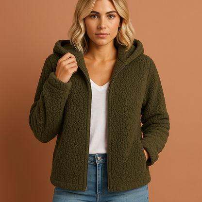 Comfortable winter coat with hood for women | Eve