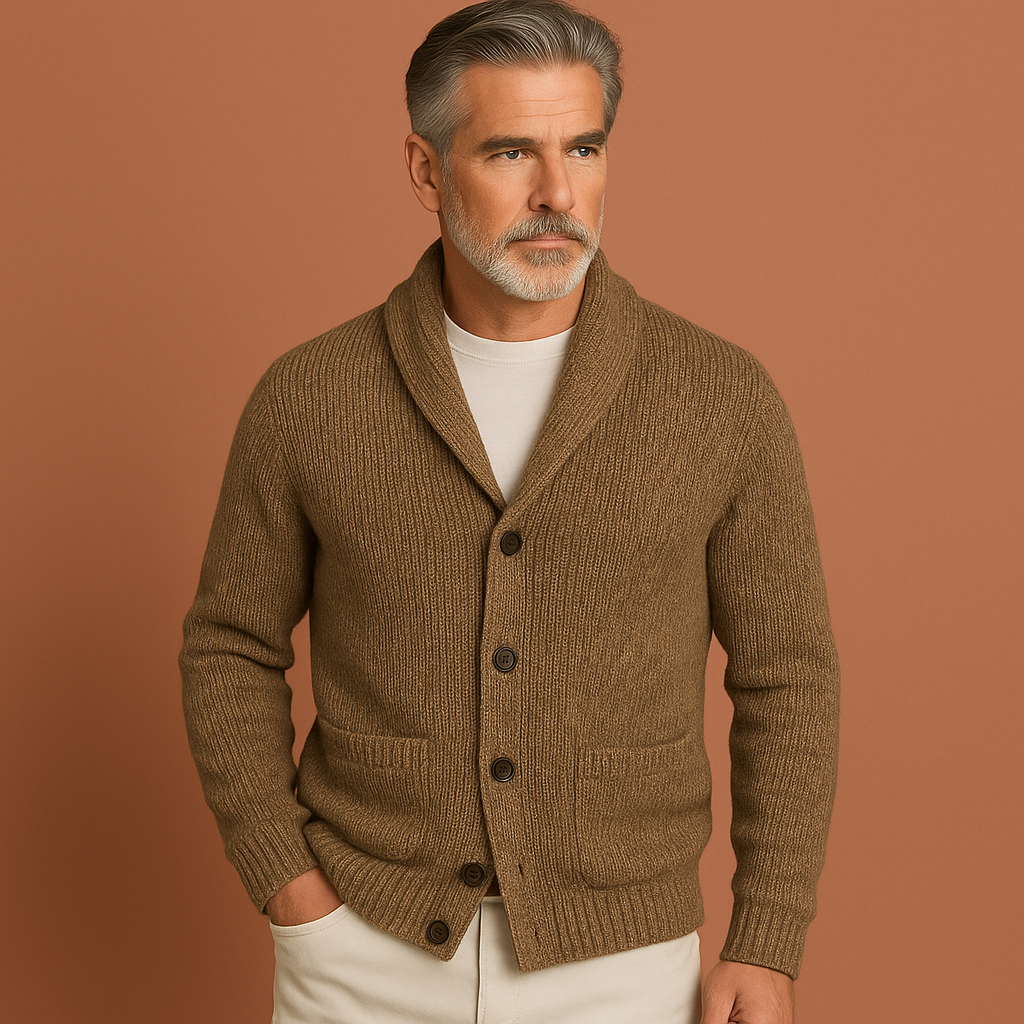 Vintage V-neck Men's Vest with Button Closure | Maarten