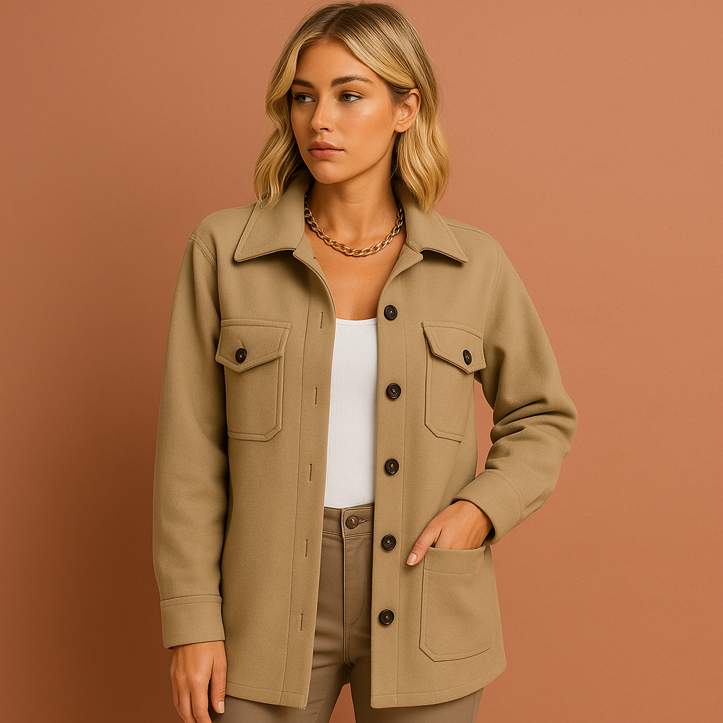 Stylish Autumn Jacket with Elegant Cut for Women | Lynda