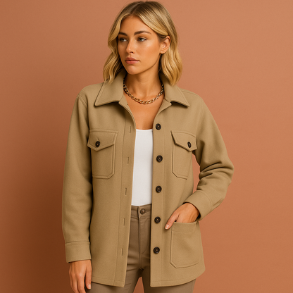 Stylish Autumn Jacket with Elegant Cut for Women | Lynda